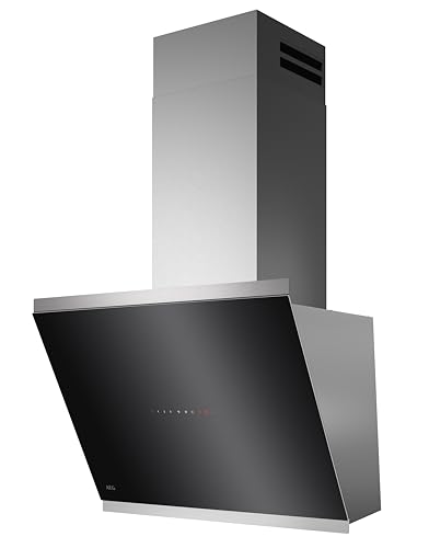 (-61%) AEG Dunstabzugshaube Serie 7000 mit SilenceTech 60cm – kopffreie Wandhaube mit Glas – Ab- und Umluft – max. 760 m³/h im Abluftbetrieb mit max. 67 dB(A) – Lüftenfunktion – Edelstahl – GV77D61SL