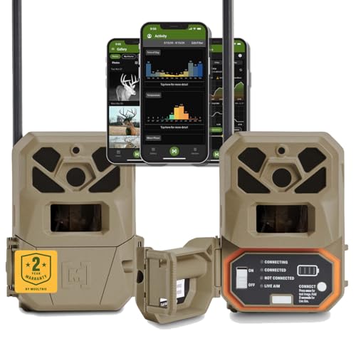 Moultrie Edge 2 Pro Cellular Trail Camera - Auto Connect Nationwide 4G LTE - On Demand 40MP Photo - 1440P Video with HD Audio - Ai False Trigger Elimination - 100 Ft Detection Range - No-Glow Flash