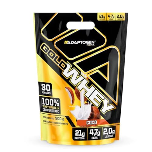 Gold Whey Refil 900g Sabor: Coco - Adaptogen Science | Whey Protein Concentrado