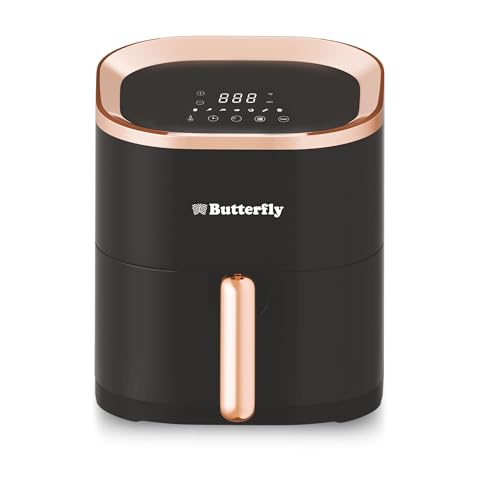 Butterfly Magnum Digital Air Fryer 4.5L, 1200W | 360° High Speed Air Circulation Technology | Low Fat Cooking | 7 Preset Menu, Removable Non Stick Coa