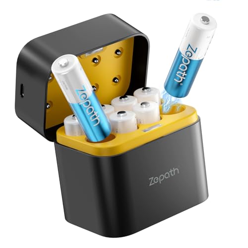 (-26%) Zepath Wiederaufladbare AA Lithium Akkus 1.5V 3000mWh, 8 pcs mit Ladegerät