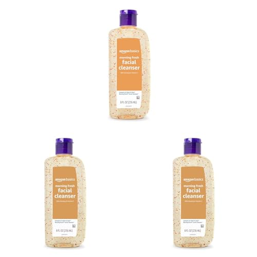 Amazon Basics Morning Fresh Facial Cleanser with Ginseng and Vitamin C, 8 fl oz (Pack of 3)