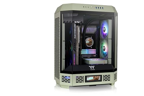Thermaltake Tower 600 Matcha Green Mid-Tower ATX Case; 3 Tempered Glass Panels; Hidden-Connector Motherboard Support; Rotational PCI-e Slots; CA-1Z1-00MEWN-00; 3 Year Warranty