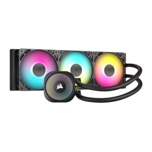 CORSAIR Nautilus 360 RS ARGB Liquid CPU Cooler – 360mm AIO – Low-Noise – Direct Motherboard Connection – Daisy-Chain – Intel LGA 1851/1700, AMD AM5/AM4 – 3X RS120 ARGB Fans Included – Black