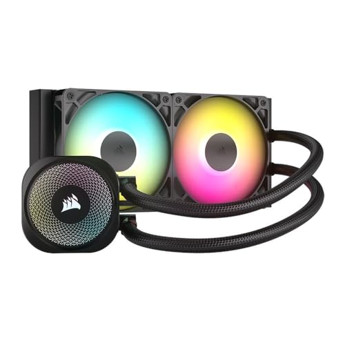 CORSAIR Nautilus 240 RS ARGB Liquid CPU Cooler – 240mm AIO – Low-Noise – Direct Motherboard Connection – Daisy-Chain – Intel LGA 1851/170...