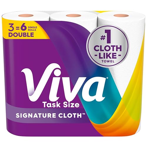 Viva Signature Cloth Paper Towels, 3 Double Rolls, 86 Sheets per Roll