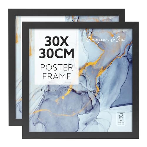 Cooper & Co. Set of 2 30x30cm Poster Photo Frames Black