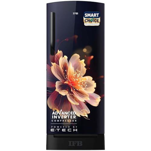 IFB Smart Choice 197L 5 Star Direct-Cool Single Door Refrigerator with Advanced Inverter Compressor (IFBDC-2235DBMED,Mystic Blossom Blue) Extraordinar