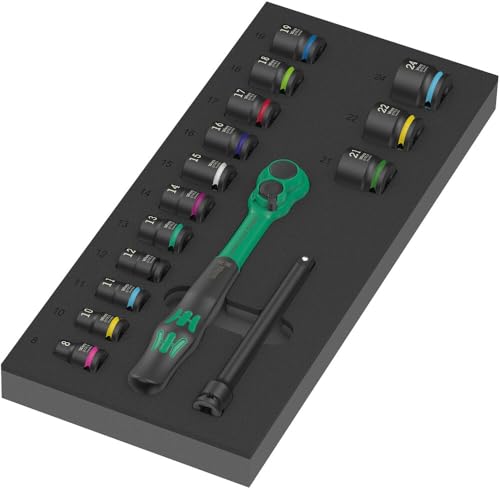 (-56%) Wera 05150114001 9724 Schaumstoffeinlage 8010 B Zyklop Comfort Knarre Set 1, 3/8", 16-teilig