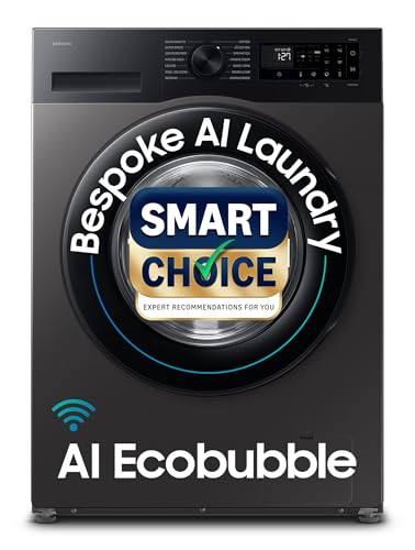 Samsung Smart Choice 12 kg, 5star, AI Ecobubble, Super Speed, Wi-Fi, Hygiene Steam with Inbuilt Heater, Digital Inverter, Fully-Automatic Front Load W