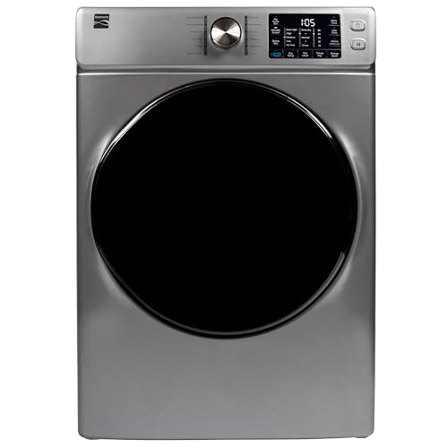 Kenmore 8.0 cu. ft. Front Load Electric Dryer with Wrinkle Guard & Accela Steam to Reduce Wrinkles, Static & Odors - Smart Sensor Drying - LED - ENERGY STAR Certified - Metallic Silver