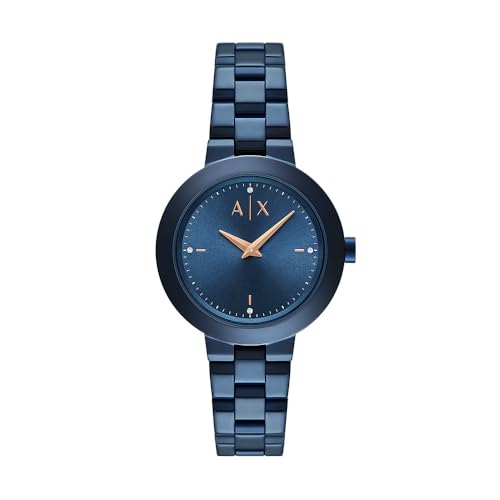 (-26%) Armani Exchange Watch For Women, Quarz Zweizeiger Uhrwerk und 36mm Gehäusegröße mit Edelstahl- oder Lederarmband