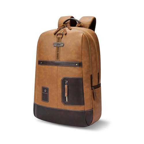 Classic 6 18"/31L Antitheft Large Faux Leather Water Resistant Laptop backpack/Laptop backpack/Casual Backpack/Daypack/Travel Backpack/College Bag For