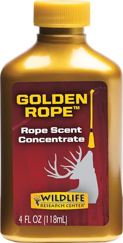 Wildlife Research Center Golden Rope Scent Rope Concentrate – Hunting Scent for Existing Golden Rope or Any Rope Scrape Setup – Get The Attention of Deer and Keep Them Coming Back – 4 FL OZ