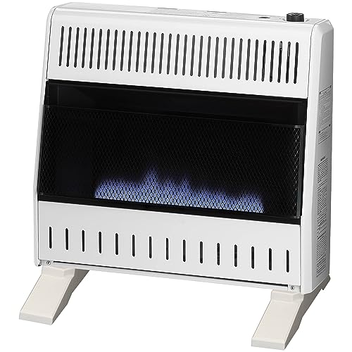 ProCom Heating Natural Gas Ventless Blue Flame Heater With Base Feet - 30,000 BTU, Manual Control - Model# MN300HBA-B
