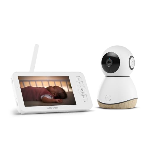 Babá Eletrônica Maxi Cosi See Pro 360, tela 5.0, tecnologia CryAssist™ interpreta o choro, câmera HD 2K visão noturna, b...
