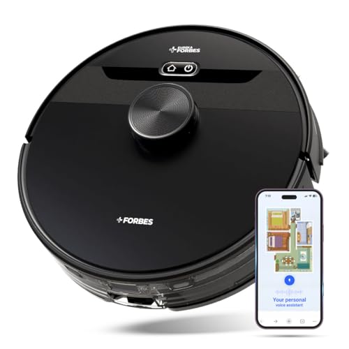 Eureka Forbes SmartClean Nuo, 5000Pa HyperSuction Robotic Vacuum Cleaner with LiDAR 3.0 Navigation & Home Mapping | Wet Mopping | 5-Hour Run Time | 50