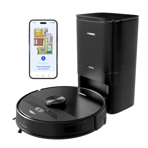 Eureka Forbes SmartClean, 5000Pa HyperSuction Robotic Vacuum Cleaner with Auto Bin (65 Days Hands-Free Cleaning) | LiDAR 3.0 & Home Mapping | Wet Mopp