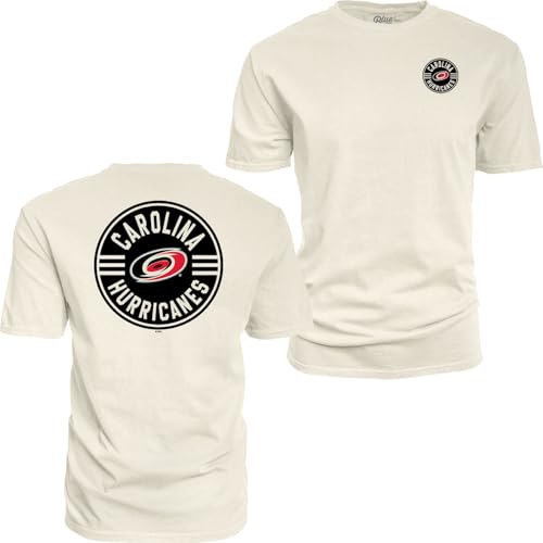 Blue 84 Standard NHL Officially Licensed T-Shirt Ringspun Front/Back Ivory Puck
