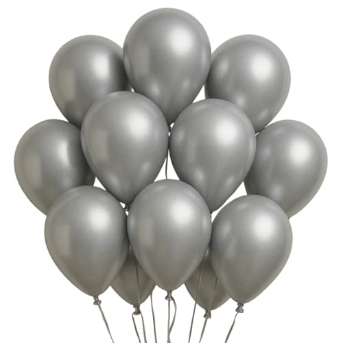 Just Party Metallic Balloons - Pack of 25 (Silver)
