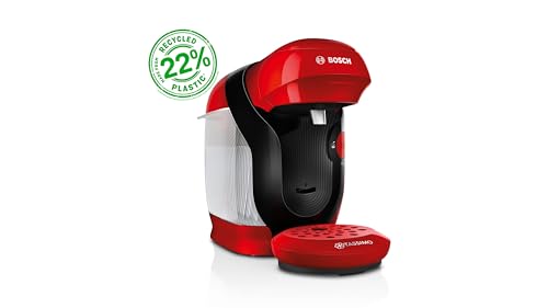 (-65%) Bosch Tassimo Style friendly Kapselmaschine TAS113E, über 70 Getränke, geeignet für alle Tassen, vollautomatisch, platzsparend, 1400 W, rot