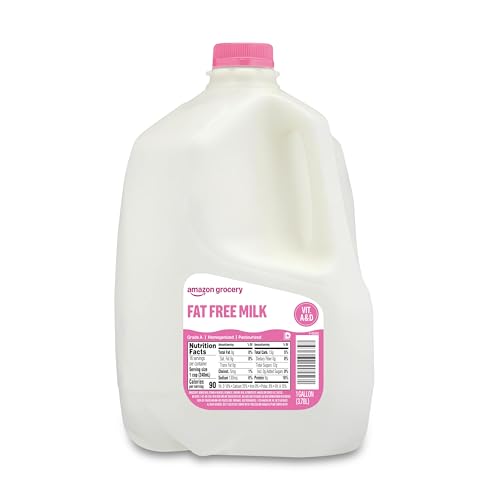 Amazon Grocery, Fat Free Milk, 1 Gallon, 128 Fl Oz