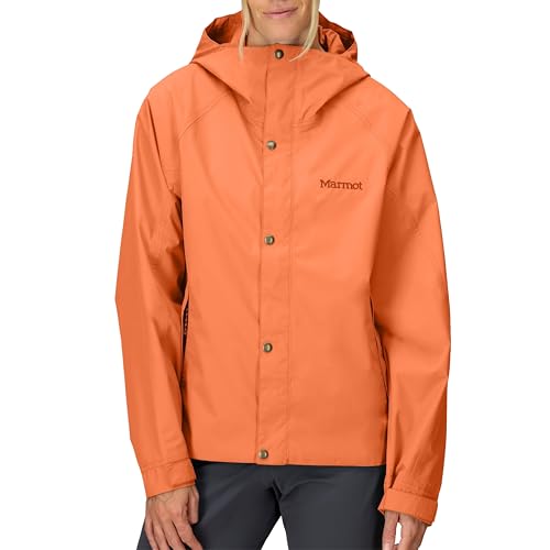 MARMOT Women’s Cascade Durable & Waterproof Rain Jacket, Pomelo, Medium