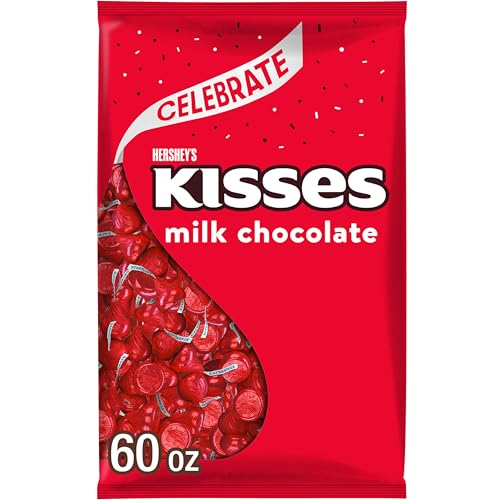 HERSHEY'S KISSES Milk Chocolate Candy Bulk Bag, 60 oz