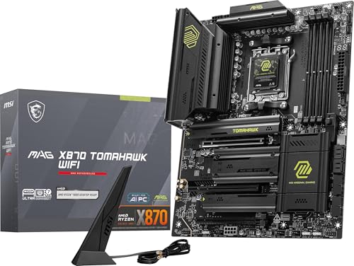 MSI MAG X870 Tomahawk WiFi Gaming Motherboard (AMD Ryzen 9000/8000/7000 Series Processors, AM5, DDR5