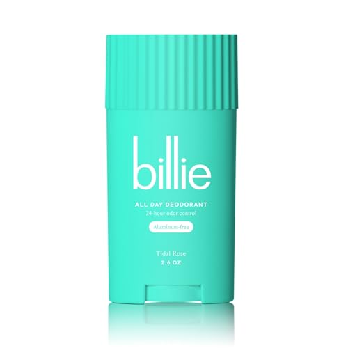 Billie All Day Deodorant, 24-hour Odor Protection, Aluminum-Free, Tidal Rose, 2.6oz