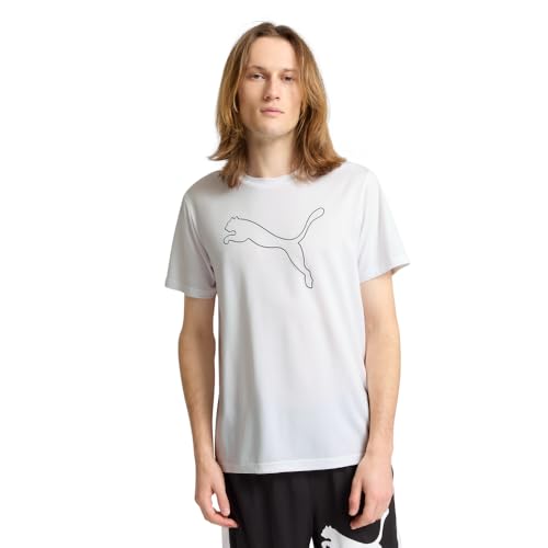🔥 SELTEN SO GÜNSTIG (-40%) PUMA - Tad Essential Herren-T-Shirt mit Katzenmotiv (Cf Larg), weiß, L