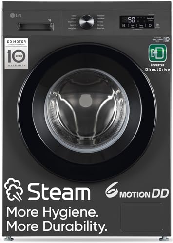 LG 7 Kg, 5 Star, DD Technology, Steam Wash, 6 Motion DD, Fully-Automatic Front Load Washing Machine at 23,740