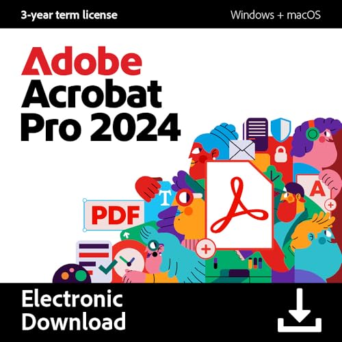 Adobe Acrobat Pro 2024 | PC/Mac Code | 3-Year Term License