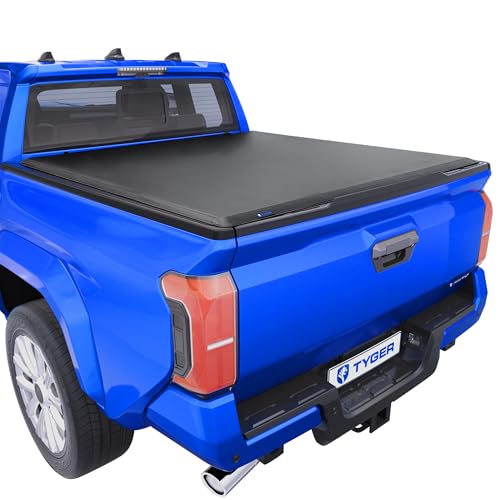 Tyger Auto T1 Soft Roll-up Truck Bed Tonneau Cover Compatible with 2024-2025 Toyota Tacoma (Only Fits Models with Factory Deck Rail System) | 5' (60") Bed | TG-BC1T9204