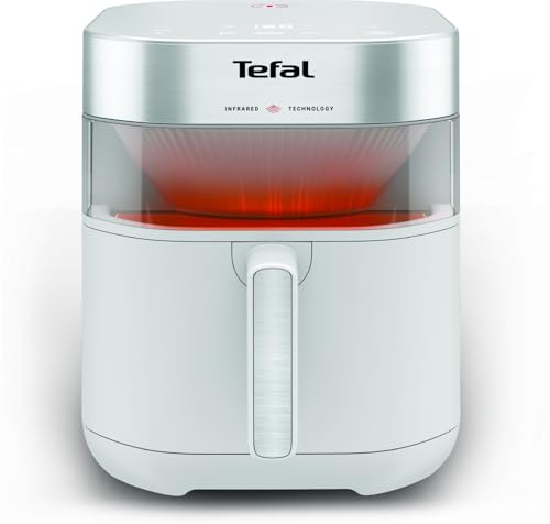 🔥 STARKER PREIS (-33%) Tefal Easy Fry Infrared Heißluftfritteuse, bis zu 99% weniger Fett, Infrarottechnologie, 7 Liter, digitales Bedienfeld, Sichtfenster, Auto-Off, Warmhaltefunktion, spülmaschinenfest, Weiß, EY831GE0