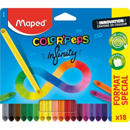 Lápis de Cor ColorPeps Infinity, 18 Cores, Maped