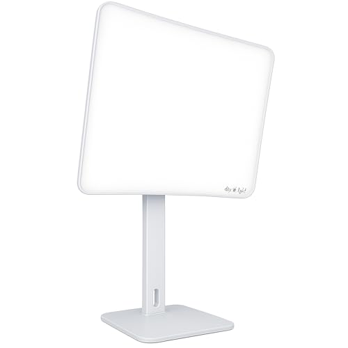 Carex Day-Light Elite Bright Sunlight Therapy Lamp, 10000 LUX Therapy Lamp at 12 Inches, LED Bright White Light with Adjustable Height and Brightness Levels for Mood, White