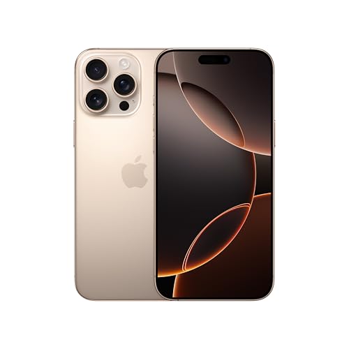 Apple iPhone 16 Pro Max 256 GB: 5G Mobile Phone with Camera Control, 4K 120 fps Dolby Vision and a Huge Leap in Battery Life. Works with AirPods; Dese