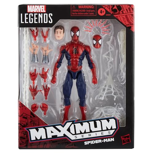 Marvel Legends Maximum Series Spider-Man, Deluxe Spider-Man Comics Collectible 6-Inch Action Figure; Amazing Articulation; Spectacular Accessories