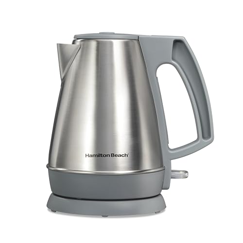 Hamilton Beach Chaleira elétrica de 1 litro, caldeira de água e aquecedor, rápido de 1500 watts, interior livre de BPA, porção sem fio, desligamento automático e proteção contra fervura seca