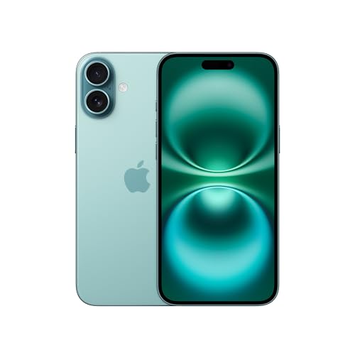 Apple iPhone 16 Plus 128 GB: 5G Mobile Phone with Camera Control, A18 Chip and a Big Boost in Battery Life. Works with AirPods; Teal