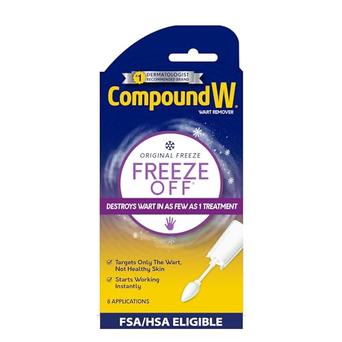 Compound W Freeze Off Wart Remover, Wart Removal System for Removing Common & Plantar Warts, 8 Applications