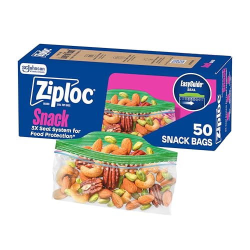 Ziploc Snack Bags with EasyGui...ags Total (Packaging May Vary