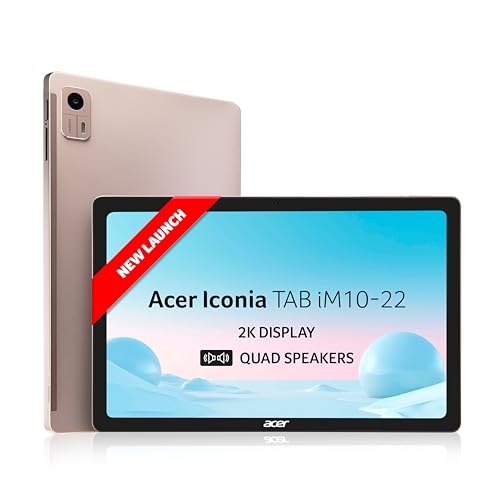 Acer Iconia Tab10 | 10.36" | 2K IPS Display, 480 Nit | Quad Speakers | 6GB + 128GB (Expandable) | Wi-Fi + (Calling)