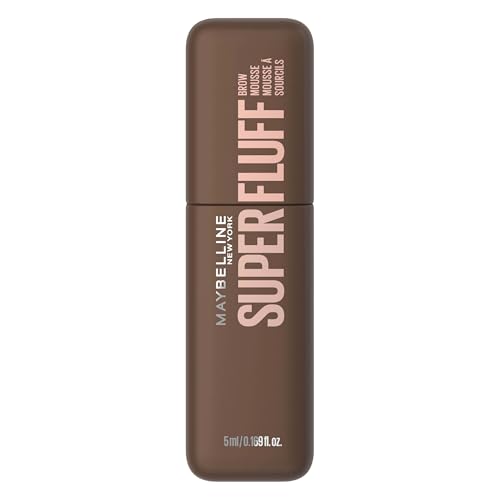 Maybelline New York Superfluff Brow Mousse, Soft, Full Brows, All Day Wear, Airy Volumising Mousse, Stiff Resistant, Flake Resistant, Medium Brown (Shade 257)