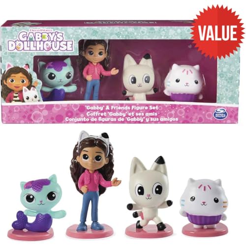 SUNNY Gabby's Dollhouse Pacote de Figuras (Gabby, Pandy, Mercat e Cakey)