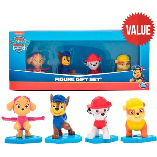 SUNNY, Patrulha Canina, Pacote de 4 Figuras - Chase, Skye, Marshall e Rubble