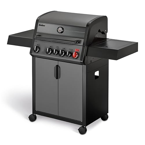 (-22%) Enders® Gasgrill HYDE 4 SIKR Turbo, 4 Brenner aus Edelstahl für kraftvolles direktes und indirektes Grillen, 800 °C TURBO ZONE™, SWITCH GRID™, Infarot-Backburner und Seitenkocher, #8041