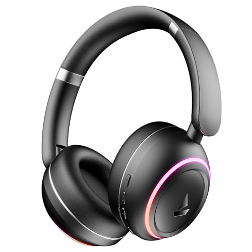boAt Rockerz 480, RGB LEDs,6 Light Modes, 40mm Drivers,Beast Mode, 60H Battery, ENx Tech, Stream Ad Free Music via App Support, Bluetooth Headphones,