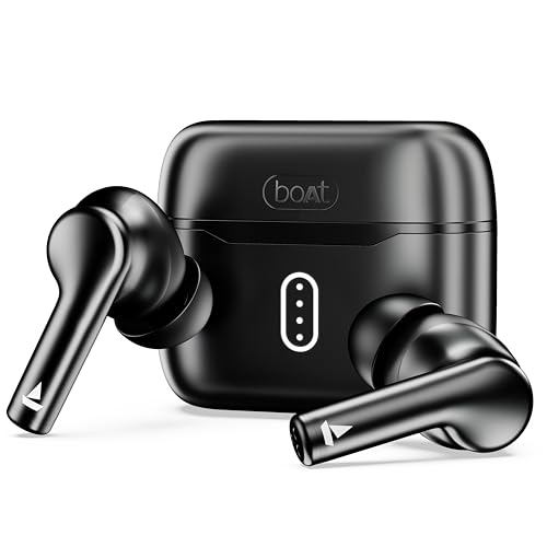 Boat Airdopes 141 Pro Buds, 13mm Drivers, Metallic Finish, 60HRS Battery, 4Mics ENx, Fast Charge, IPX5, v5.3 Bluetooth TWS in Ear Earbuds Wireless Ear